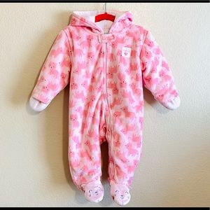 Carter’s Hooded Fleece Snowsuit Bunting Like New